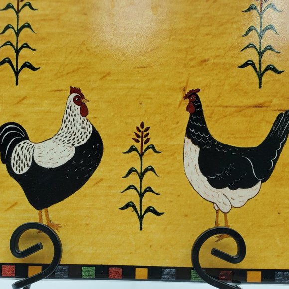 Sakura Warren Kimble Country Quartet Trivet Wall Decor Rooster Chicken Hen - Picture 4 of 7